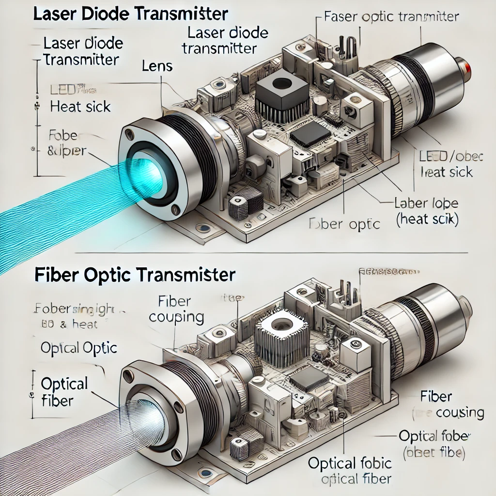 مقایسه فرستنده لیزری دیودی و فیبری - شرکت صنعت گستر عطاملک جوین