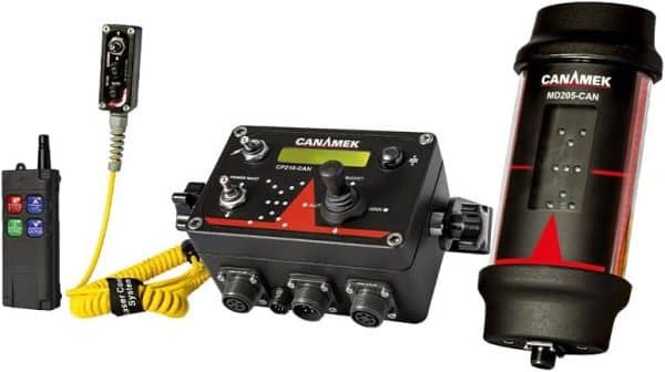 ست کنترل باکس و گیرنده لیزری کانامک مدل 205 به همراه ریموت دستی و کابل ها