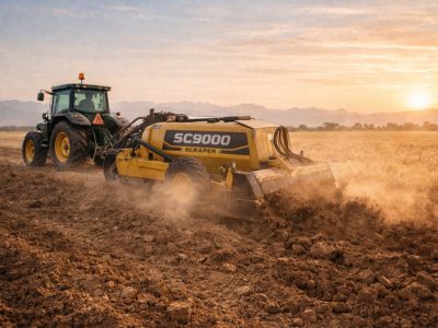 تراکتور در حال شخم زنی در جوین — زمان شخم زنی خراسان رضوی