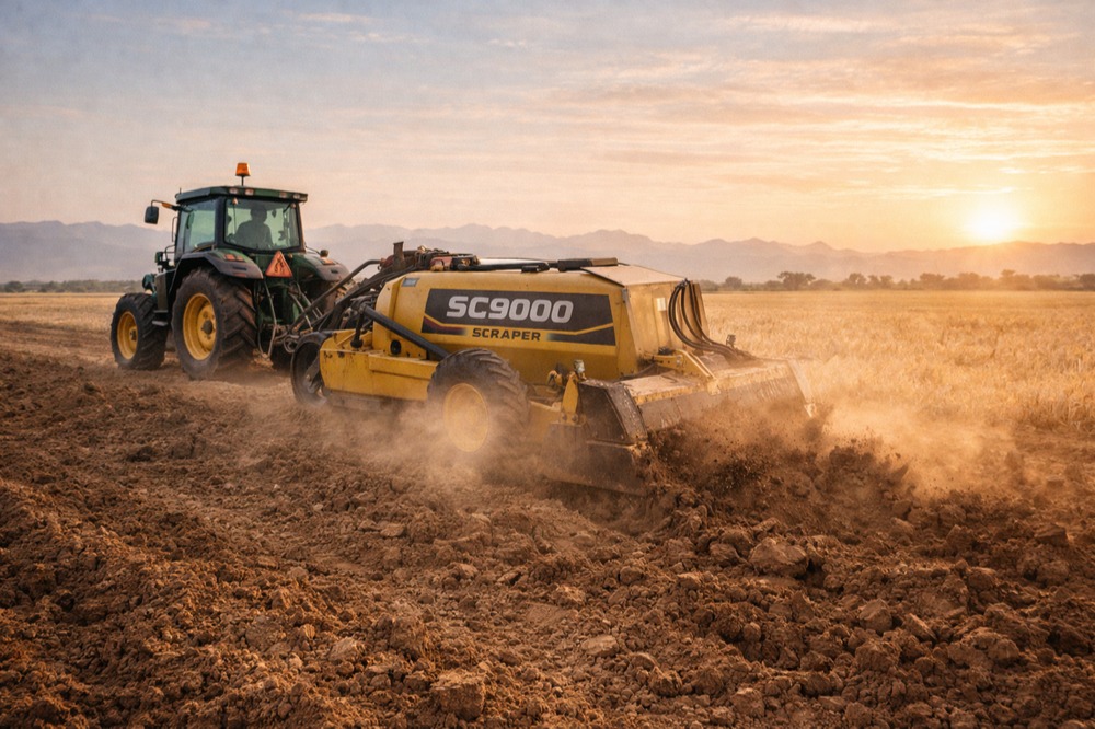 تراکتور در حال شخم زنی در جوین — زمان شخم زنی خراسان رضوی