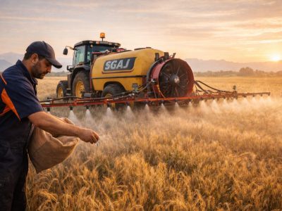 عملیات سم‌پاشی با سمپاش توربینی در جوین — سمپاش توربینی جوین